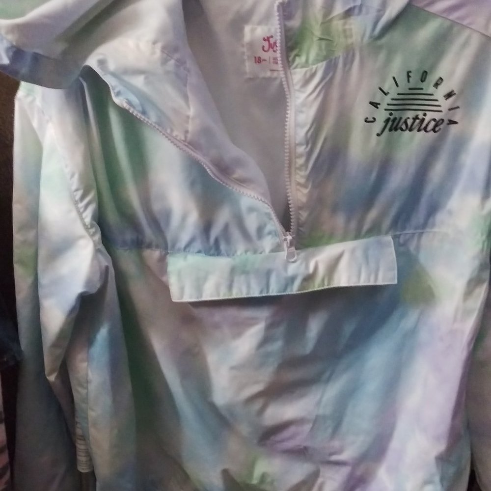 Tie-dyed windbreaker.  Euc